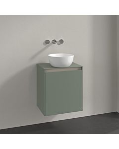 Villeroy und Boch Collaro vanity unit C149B0AF 50x54.8x38cm, centered vanity unit, LED lighting 3.4W, soft green