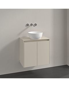 Meuble sous-vasque Villeroy und Boch Collaro C150B0VN 60x54,8x38cm, meuble sous-vasque centré, éclairage LED 4,2W, gris cachemire