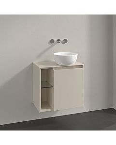 Meuble sous-vasque Villeroy und Boch Collaro C15100VN 60x54,8x38cm, vasque à droite, gris cachemire