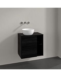 Villeroy und Boch Collaro vanity unit C15200AB 60x54.8x38cm, washbasin left, black oak