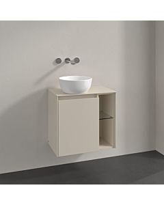 Meuble sous-vasque Villeroy und Boch Collaro C15200VN 60x54,8x38cm, vasque à gauche, gris cachemire