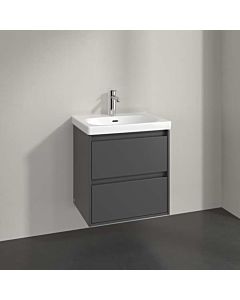 Meuble sous Villeroy und Boch vasque Skyla C79400VR 2 tiroirs, 572 x 596 x 439 mm, graphite