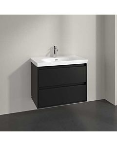 Meuble sous-vasque Villeroy und Boch C79600VL 2 tiroirs, 772 x 596 x 439 mm, noir volcan