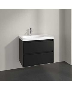 Meuble sous-vasque Villeroy und Boch C79800VL 2 tiroirs, 772 x 596 x 439 mm, noir volcan