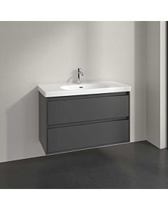 Meuble sous Villeroy und Boch vasque Skyla C79900VR 2 tiroirs, 972 x 596 x 439 mm, graphite