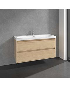 Meuble sous Nordic Oak vasque Skyla C80000VJ 2 tiroirs, 1172 x 596 x 439 mm, Villeroy und Boch