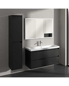 Armoire haute Villeroy und Boch C80100VL 2 portes, 350 x 1700 x 349 mm, Noir Volcan / Noir Volcan