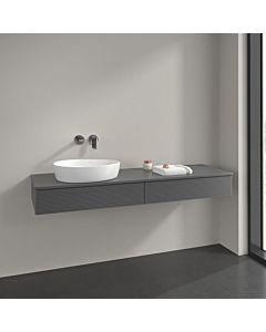 Villeroy und Boch sous vasque Antao K15150GK 160x19x50cm, trou pour robinetterie, plan vasque laqué, laqué mat anthracite