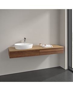 Villeroy und Boch Antao vanity unit K15151HM 160x19x50cm, tap hole, washbasin top color honey oak, warm walnut