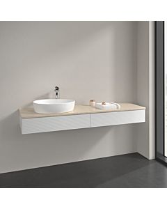 Villeroy und Boch Antao Waschtisch-Unterschrank K15153GF 160x19x50cm, Hahnlochbohrung, Waschbeckenplattenfarbe botticino, glossy white lacquer