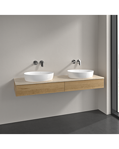 Villeroy und Boch Antao vanity unit K17013HN 160x19x50cm, vanity top color botticino, honey oak