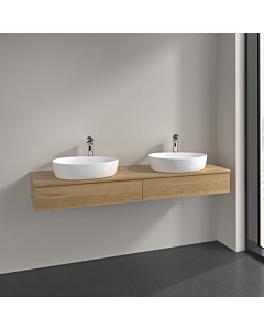 Villeroy und Boch Antao vanity unit K17051HN 160x19x50cm, tap hole, washbasin top color honey oak, honey oak