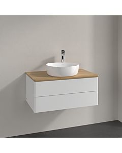 Villeroy und Boch Antao Waschtisch-Unterschrank K19011GF 80x36x50cm, Waschbeckenplattenfarbe honey oak, glossy white lacquer