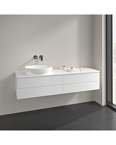 Villeroy und Boch Antao vanity unit K26150MT 160x36x50cm, tap hole, washbasin top colour lacquer, white matt lacquer