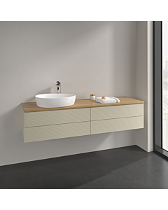 Villeroy und Boch Antao Waschtisch-Unterschrank K26151HJ 160x36x50cm, Hahnlochbohrung, Waschbeckenplattenfarbe honey oak, silk grey matt lacquer