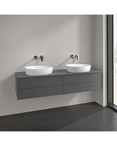Villeroy &amp; Boch Antao vanity unit K28150GK 160x36x50cm, tap hole, washbasin top color: anthracite matt lacquer