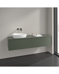 Villeroy und Boch sous vasque Antao K37010HL 160x36x50cm, plan vasque laqué vert feuille mat