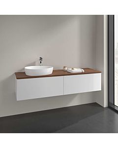 Villeroy und Boch Antao Waschtisch-Unterschrank K37112GF 160x36x50cm, Waschbeckenplattenfarbe warm walnut, glossy white lacquer