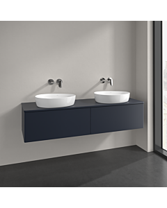 Villeroy und Boch Antao vanity unit K39050HG 160x36x50cm, tap hole, washbasin top colour lacquer, midnight blue matt lacquer