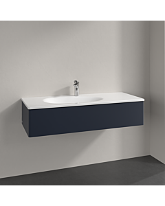 Villeroy und Boch Meuble sous-vasque Antao L03000HG 118,8x25,6x49,3cm, sans structure frontale, laqué mat bleu nuit, avec éclairage