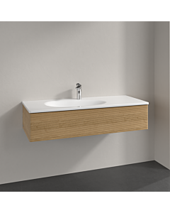 Villeroy und Boch Meuble sous-vasque Antao L03100HN 118,8x25,6x49,3cm, avec structure frontale, chêne miel, avec éclairage