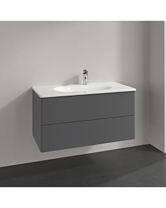 Villeroy und Boch Meuble sous-vasque Antao L05000GK 98,8x50,4x49,6cm, sans structure frontale, laqué mat anthracite, avec éclairage