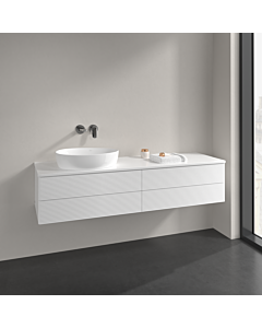 Villeroy und Boch Antao vanity unit L26110MT 160x36x50cm, washbasin top colour lacquer, white matt lacquer, with lighting