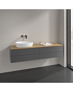 Villeroy und Boch Antao Waschtisch-Unterschrank L26111GK 160x36x50cm, Waschbeckenplattenfarbe honey oak, anthracite matt lacquer, mit Beleuchtung