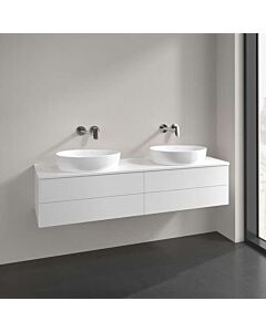 Villeroy &amp; Boch Antao vanity unit L28050MT with lighting, 4 drawers, 1600 x 360 x 500 mm, smooth front, White Matt Lacquer / White Matt Lacquer