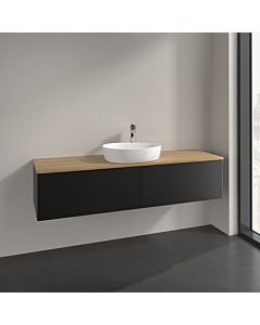 Villeroy und Boch Antao Waschtisch-Unterschrank L36011PD 160x36x50cm, Waschbeckenplattenfarbe honey oak, black matt lacquer