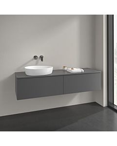 Villeroy und Boch Antao vanity unit L37010GK 160x36x50cm, washbasin top color lacquer, anthracite matt lacquer
