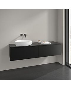 Villeroy und Boch Antao vanity unit L37010PD 160x36x50cm, washbasin top color lacquer, black matt lacquer