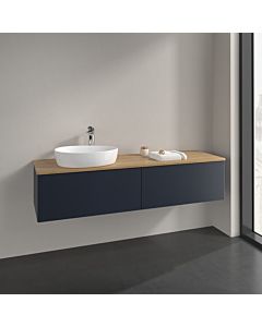 Villeroy und Boch Antao vanity unit L37011HG 160x36x50cm, washbasin top color honey oak, midnight blue matt lacquer