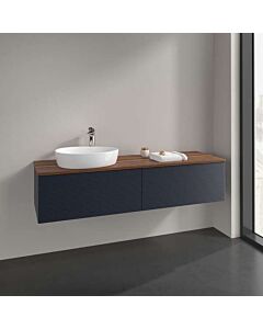 Villeroy und Boch Antao Waschtisch-Unterschrank L37112HG 160x36x50cm, Waschbeckenplattenfarbe warm walnut, midnight blue matt lacquer