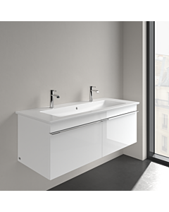 Villeroy und Boch Venticello vasque pour meuble 4104CKRW 120x50cm, pierre blanche C-plus, 2 trous robinetterie, avec trop-plein