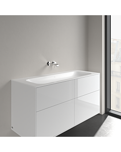 Meuble sous-vasque Villeroy &amp; Boch Finion 4164C3RW 1200 x 500 x 160 mm, sans trop-plein, finition Céramique Blanc Pierre