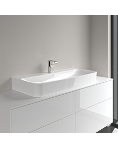 Villeroy & Boch Finion Waschtisch 41681BR1 100x47cm, weiss, Ceramicplus, mit Hahnloch