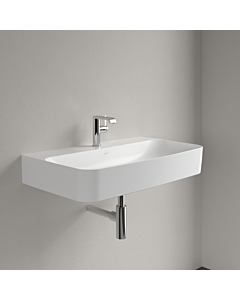 Villeroy und Boch Finion Waschtisch 416881RW 800 x 470 x 165 mm, ohne Überlauf, Stone White CeramicPlus