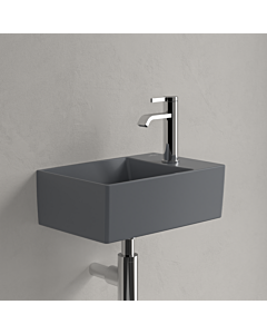 Villeroy & Boch Memento 2.0 Handwaschbecken 40x26 43234GI4, 1 Hahnloch, ohne Überlauf, Graphite C+