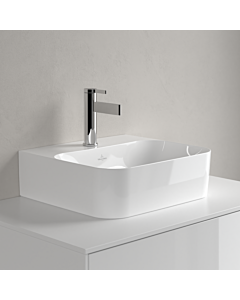 Villeroy & Boch Finion Handwaschbecken 43644LR1 43x39cm, weiss, Ceramicplus, ohne Überlauf