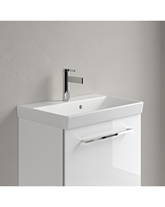 Lavabo compact Villeroy &amp; Boch Avento 4A0055RW 550 x 370 x 180 mm, avec trop-plein, finition céramique blanc pierre+