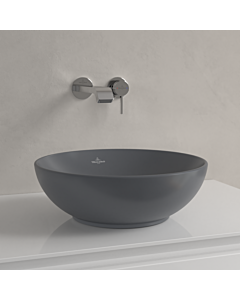 Villeroy &amp; Boch Loop &amp; friends countertop washbasin 4A4501i4 Ø 38cm, without tap platform, without overflow, graphite C-plus