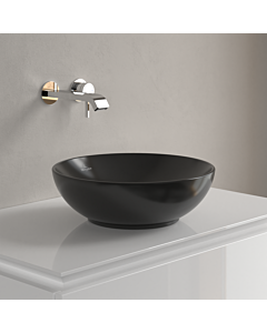 Villeroy und Boch Loop & friends Aufsatzwaschbecken 4A4501S5 Ø38cm, ohne Hahnlochbank, ohne Überlauf, ebony C-plus