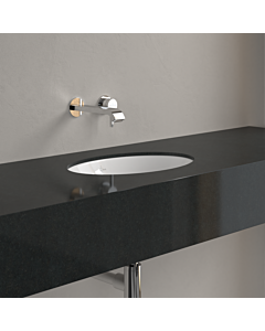 Villeroy und Boch Loop & friends Unterbauwaschbecken 4A530101 oval, ohne Hahnlochbank, mit Überlauf, 43 x 28,5 cm, weiß