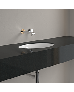 Villeroy und Boch Loop & friends Unterbauwaschbecken 4A5400R1 oval, ohne Hahnlochbank, mit Überlauf, 48,5 x 32,5 cm, weiß C-plus
