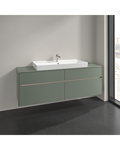 Villeroy und Boch Collaro Waschtischunterschrank C03100AF 160x54,8x50cm, Waschtisch mittig, soft green