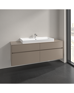 Villeroy und Boch Collaro Waschtischunterschrank C03100VM 160x54,8x50cm, Waschtisch mittig, taupe
