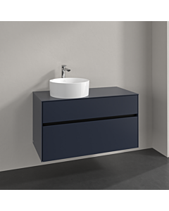 Villeroy und Boch Collaro vanity unit C03900VQ 100x54.8x50cm, washbasin left, marine blue
