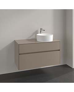 Villeroy und Boch Collaro Waschtischunterschrank C04000VM 100x54,8x50cm, Waschtisch rechts, taupe