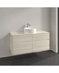 Villeroy und Boch Collaro vanity unit C04100AA 120x54.8x50cm, washbasin in the middle, white oak